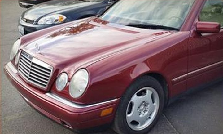 The same sedan after repair